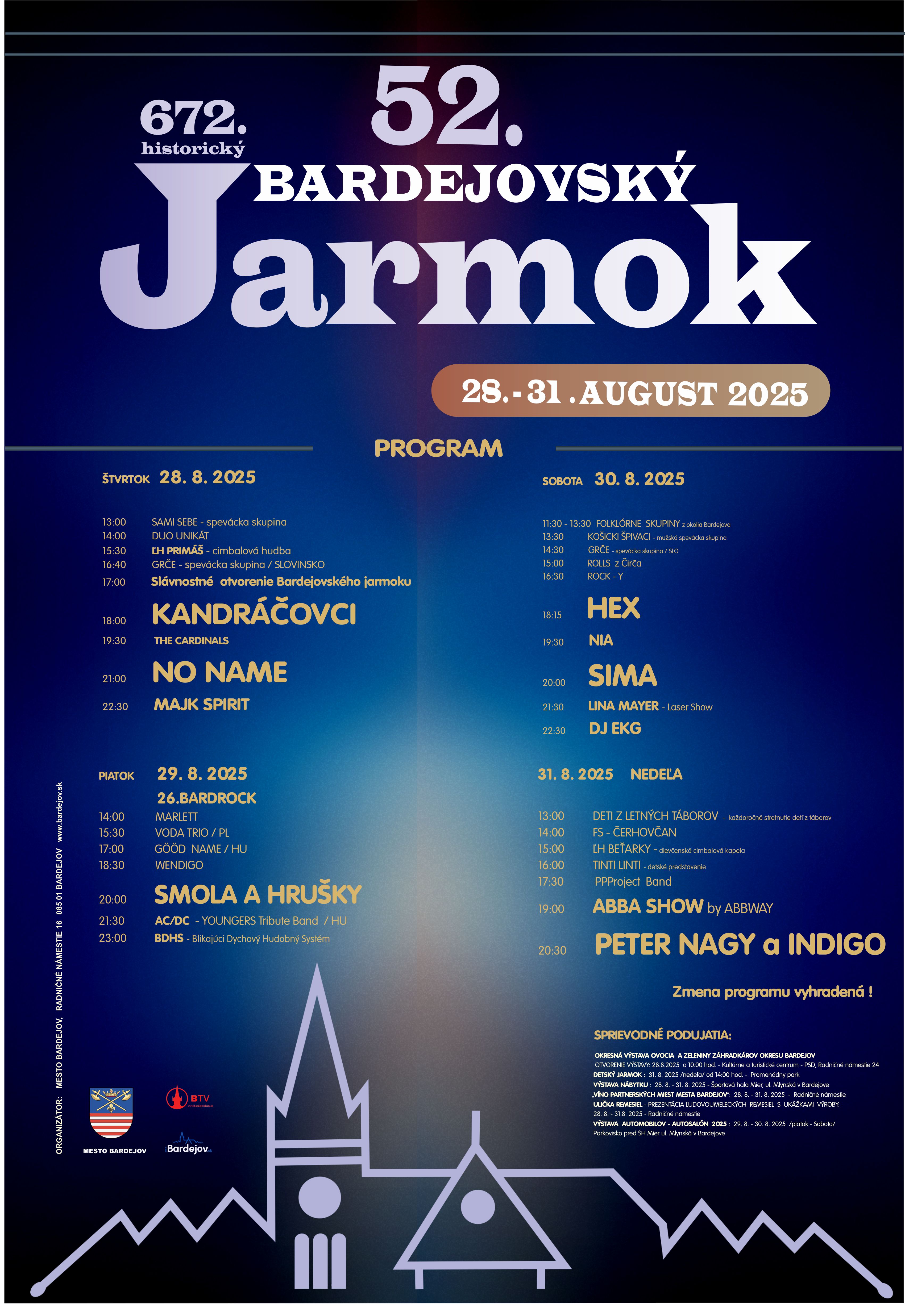 Bardejovský jarmok poster 2025