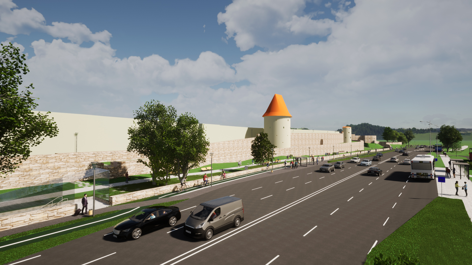 Cyklochodn&iacute;k na ulici Kr&aacute;tky rad - fotogal&eacute;ria